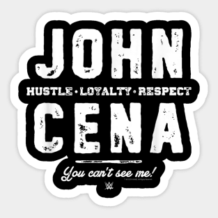 John Cena Hustle Loyalty Respect Fight Type Sticker